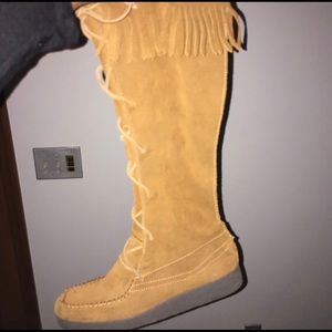 Knee High Lace Up Boot Never Worn